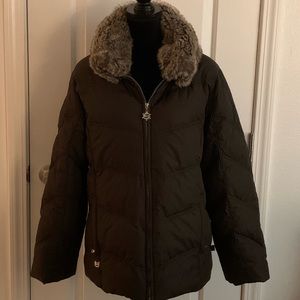 Free Country Power Down Series Removable Faux Fur Collar Coat Womens XL